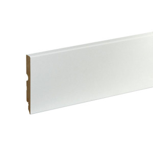 MDF skirting board FU124L1, 100 mm. , 2.4 m. , white