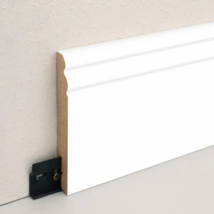 MDF skirting board FU125L1, 100 mm. , 2.4 m. , white