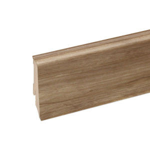 PVC skirting board K0210L , 59 mm. , 2.4 m., Oak Bond