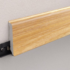 PVC skirting board K0210L , 59 mm. , 2.4 m., Oak Valle