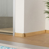 PVC skirting board K0210L , 59 mm. , 2.4 m., Oak Valle