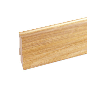 PVC skirting board K0210L , 59 mm. , 2.4 m., Oak Valle