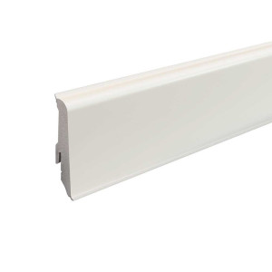 PVC skirting board K0210L , 59 mm. , 2.4 m., White oak