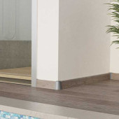 PVC skirting board K0210L , 59 mm. , 2.4 m., Smoky oak