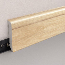 PVC skirting board K0210L , 59 mm. , 2.4 m., Golden oak