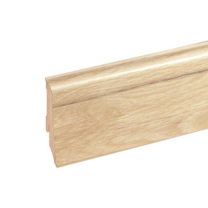 PVC skirting board K0210L , 59 mm. , 2.4 m., Golden oak