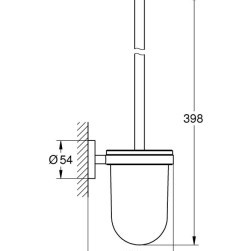 Wall-mounted toilet brush holder Essentials 40374DC1