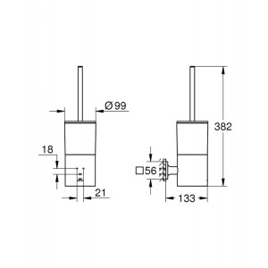 Toilet brush holder Allure 40340DL1