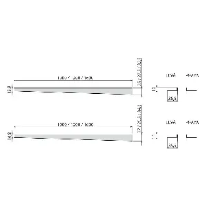 Преход за наклон за душ пространство неръждаема стомана/мат , 1200 мм , десен