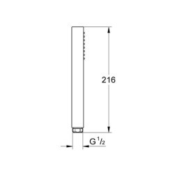 Ръчен душ с 1 струя Rainshower Aqua Cube Stick 26885DC0