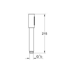 Hand shower with 1 jet Rainshower Aqua Stick 26866AL0