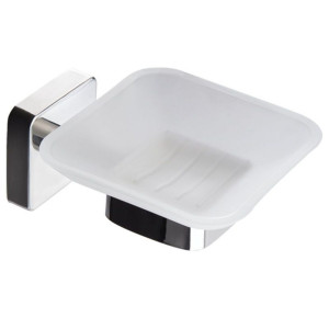 Glass soap dish for bathroom QUATTRO