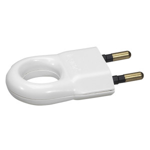 Plug Legrand 50162 , 2P 6A 250V , white