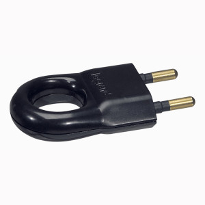 Plug Legrand 50163 , 2P 6A 250V , black