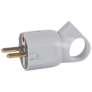 Plug Legrand 50324 , 2P+T 16A 250V with ring, grey
