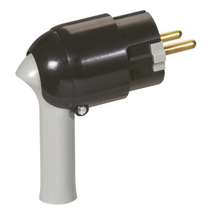 Plug with handle Legrand 50176 , 2P+E 16A , with cable at 90°, black