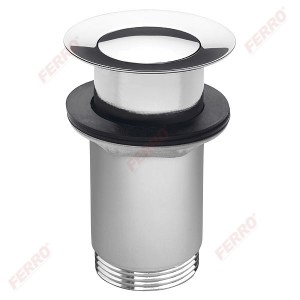 Siphon Click-clack, G5/4, universal, for washbasin without overflow, chrome, blister