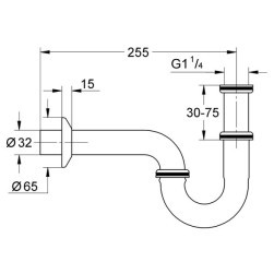 Sink siphon 28947000 , 1 1/4