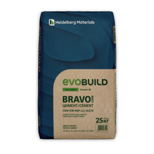 Mixed cement BRAVO CEM II/B-M (P-LL) 42,5 N , 25 kg.