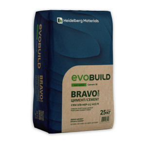 Mixed cement BRAVO CEM II/B-M (P-LL) 42,5 N , 25 kg.