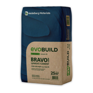 Mixed cement BRAVO CEM II/B-M (P-LL) 42,5 N , 25 kg.