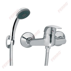 Wall-mounted shower mixer with accessories Vasto