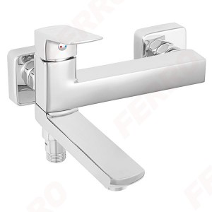Wall-mounted bath/shower mixer with spout switch Vitto VerdeLine , chrome