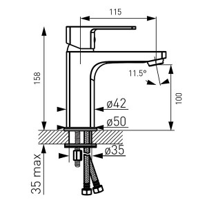 Sink mixer ALBA VERDELINE , chrome