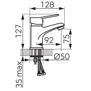 Sink mixer ISSO , chrome