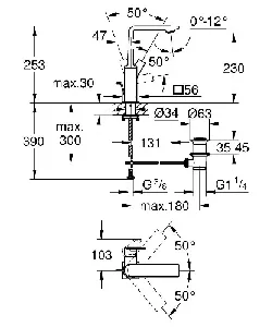 Смесител за умивалник Allure 32146DL1 , L размер