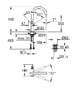 Смесител за умивалник Concetto 32204001 , S-размер