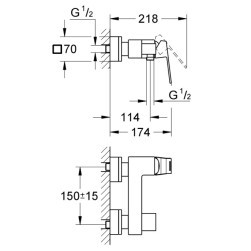 Mixer tap for washbasins Eurosmart Cosmopolitan , M-size