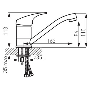 Basin mixer, standing FERRO ONE