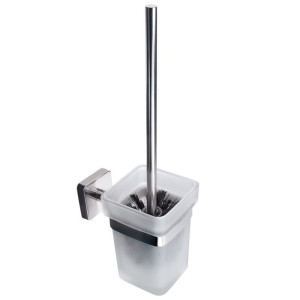 Wall-mounted glass toilet brush QUATTRO