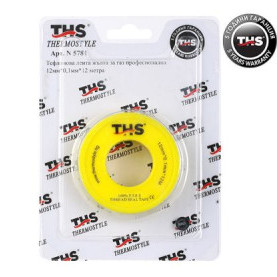 Teflon gas tape 12 mm x 0.1 mm x 12 m. professional, yellow