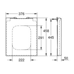 Тоалетна седалка с плавно затваряне Cube Ceramic 39488000