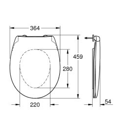 Soft-close toilet seat Bau Ceramic 39493000