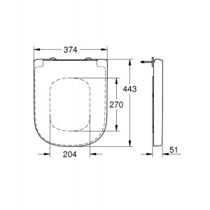 Soft-close toilet seat Euro ceramic 39330001