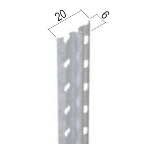  Galvanized plaster guide profile, 20х6 mm., 3.0 m