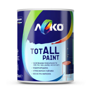 Water-based paint with a satin finish LEKO TotALL paint , 0.6 l