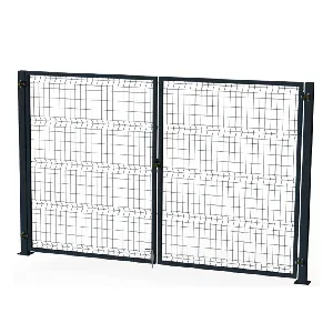 Врата двойна H150х300 , RAL7016 , отваряне навън