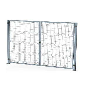 Врата двойна H150х300 , поцинкована , отваряне навън