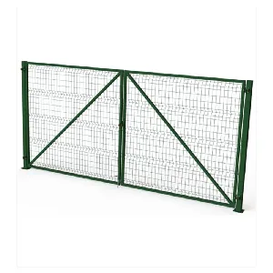 Врата двойна H150х400 , RAL6005 , отваряне навън