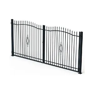 Врата двойна ковано желязо , H150х400 , RAL7016