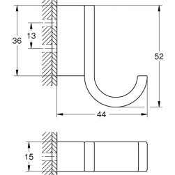 Single robe hanger Selection 41039AL0