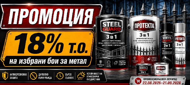 Metal paints with 18% discount